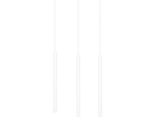 Hanglamp Brollero Wit met drie slanke pendels en verstelbare hoogte in minimalistisch wit staal
