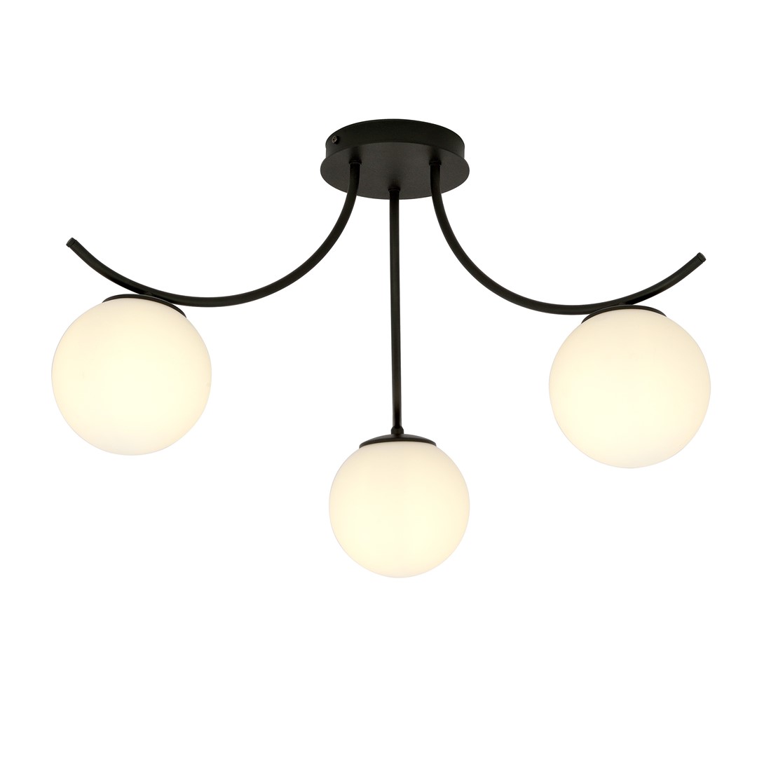 Plafondlamp Klumon Zwart Ø15 cm