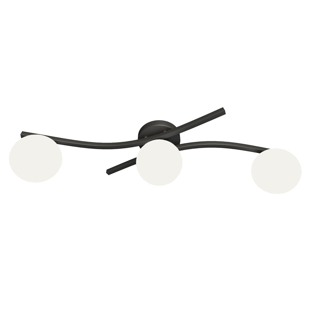 Plafondlamp Deerny Zwart Ø15 cm