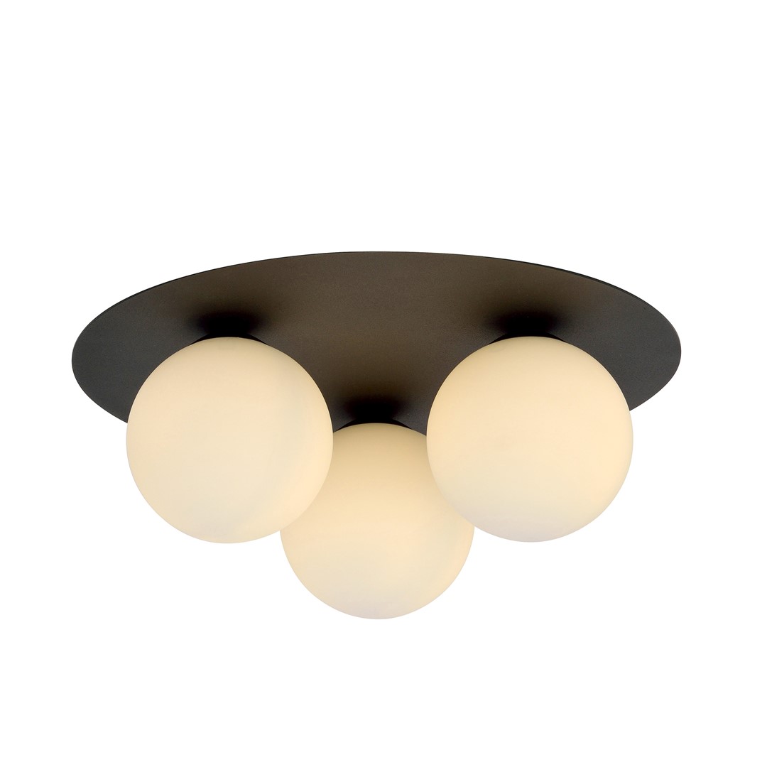 Plafondlamp Slaunena Zwart Ø15 cm