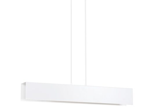 Hanglamp Daandia Wit, minimalistisch wit gepoedercoat staal, verstelbare hoogte en strak rechthoekig design