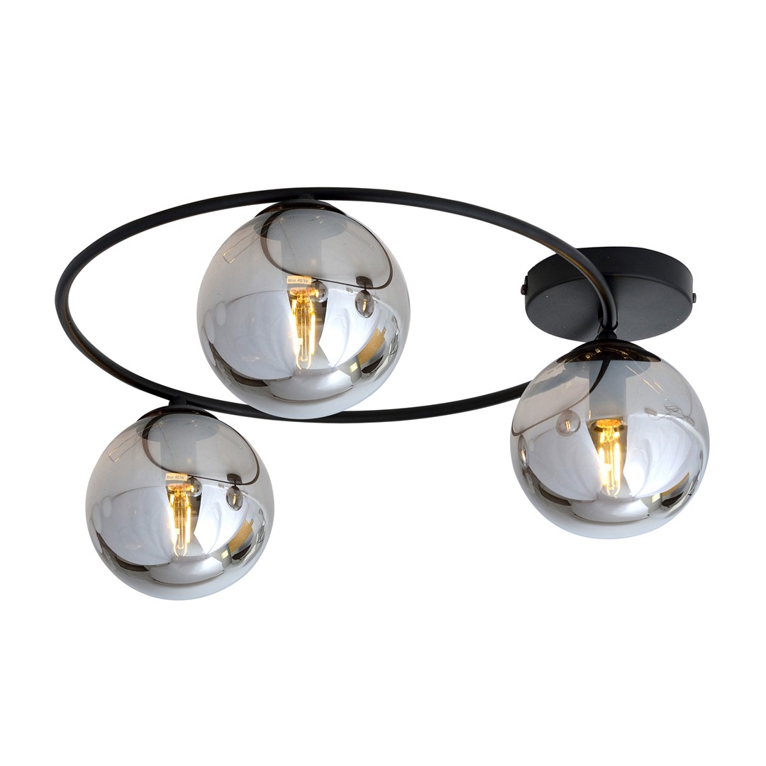 Plafondlamp Greesta Zwart Ø14 cm