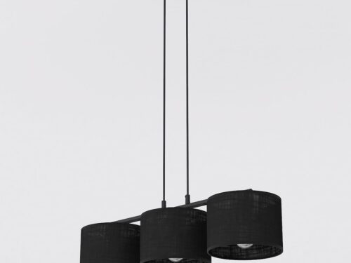 Hanglamp Prator Zwart Ø20 cm met 3 cilindrische kappen, minimalistisch design en gerichte verlichting