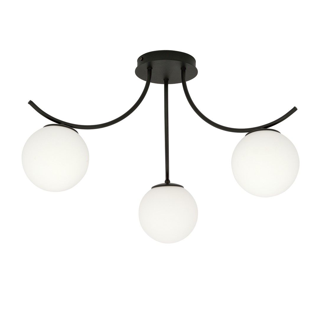 Plafondlamp Klumon Zwart Ø15 cm - Afbeelding 2