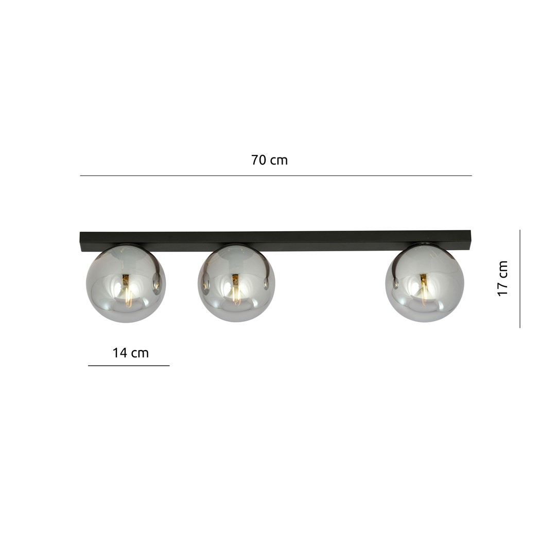 Plafondlamp Juma Zwart Ø14 cm - Afbeelding 2
