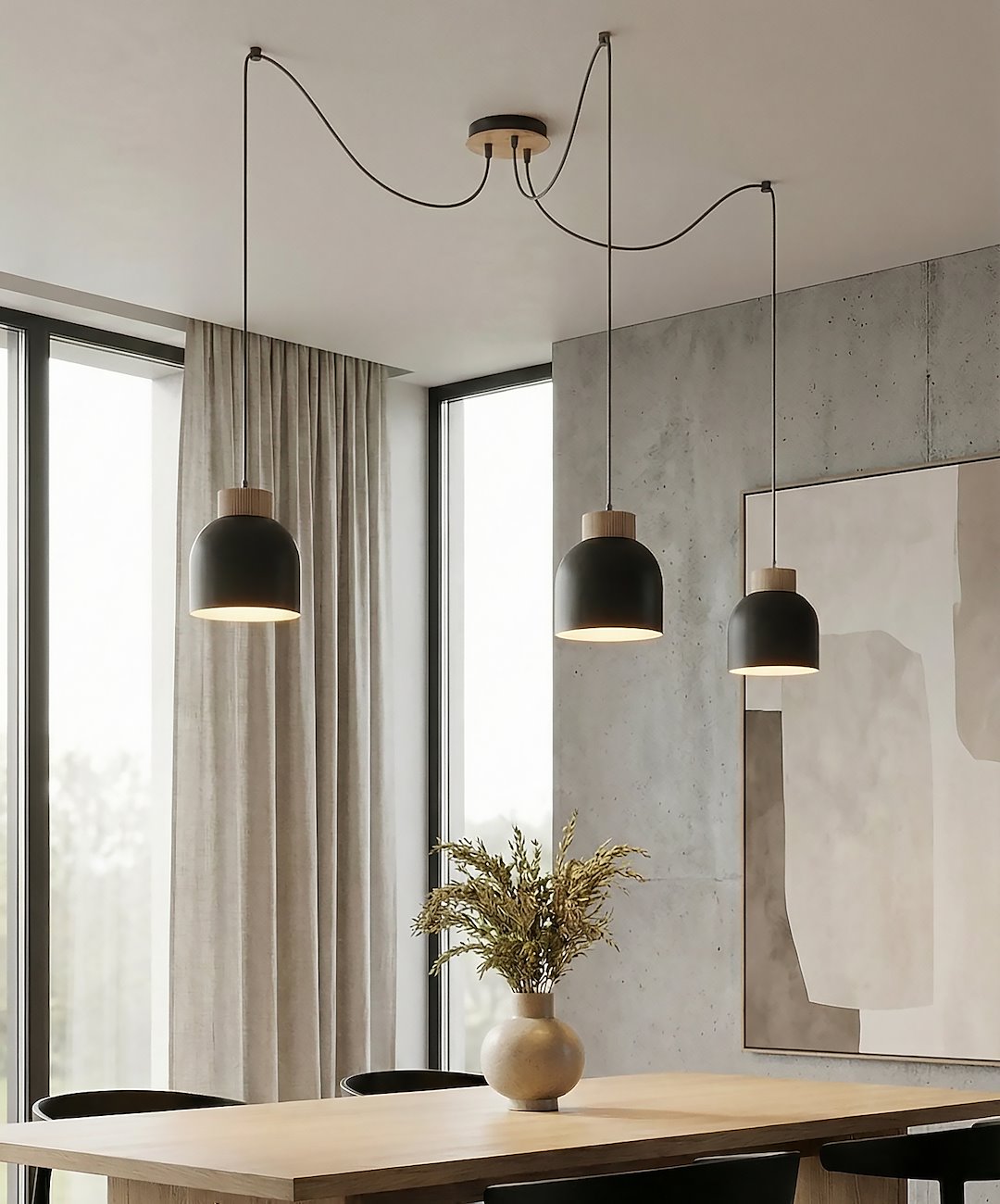 Hanglamp Braalvena Zwart - Afbeelding 2