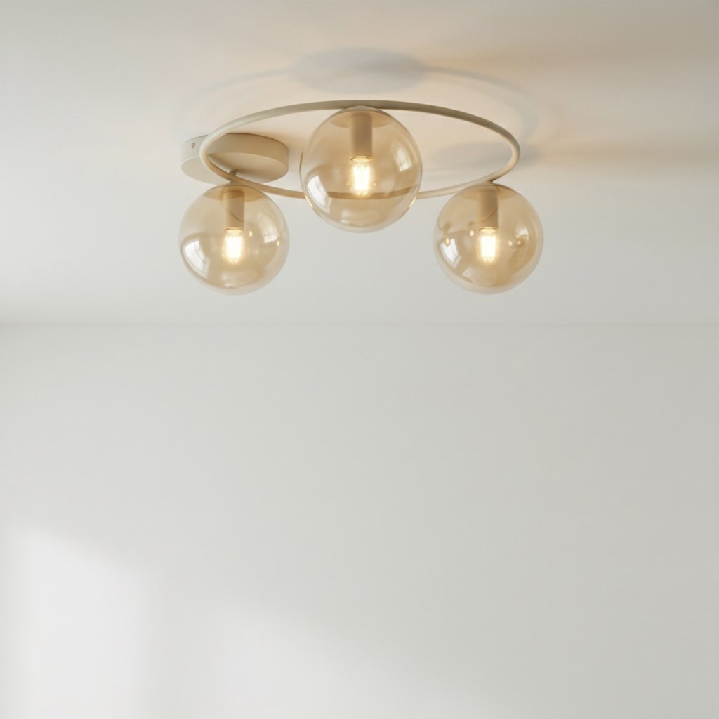 Plafondlamp Traasir Beige Ø14 cm - Afbeelding 2