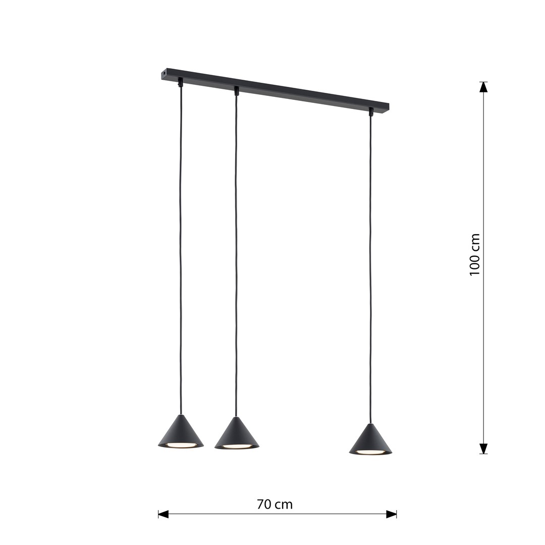 Hanglamp Faubero Zwart - Afbeelding 2