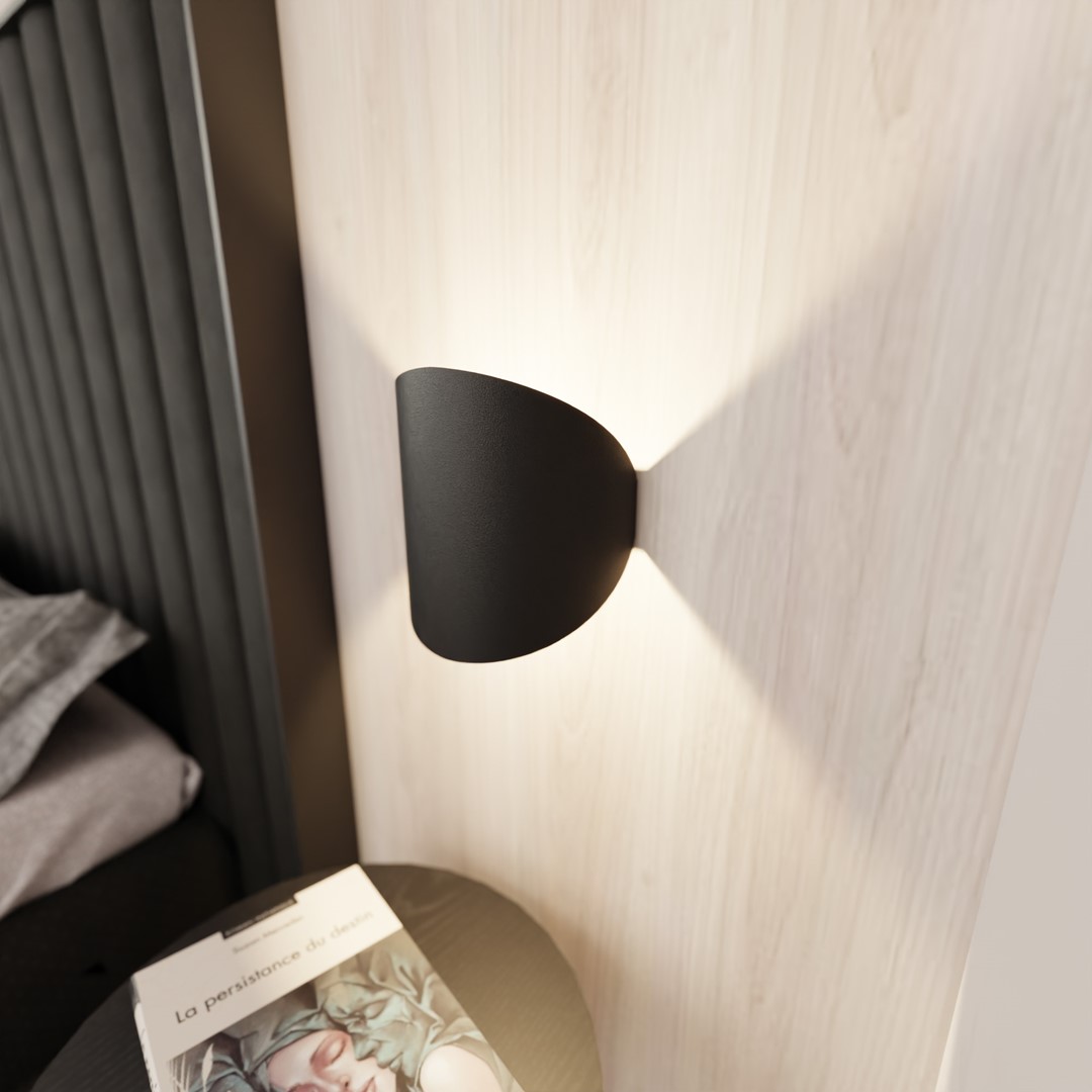 Wandlamp Zonnak Zwart - Afbeelding 2