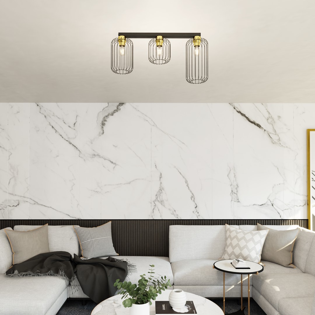 Plafondlamp Sleirdum Zwart Ø16 cm - Afbeelding 2