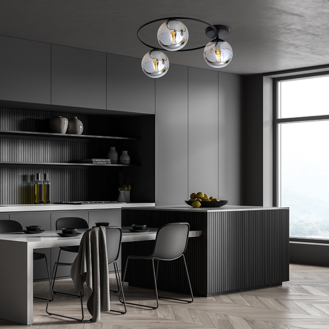 Plafondlamp Greesta Zwart Ø14 cm - Afbeelding 2