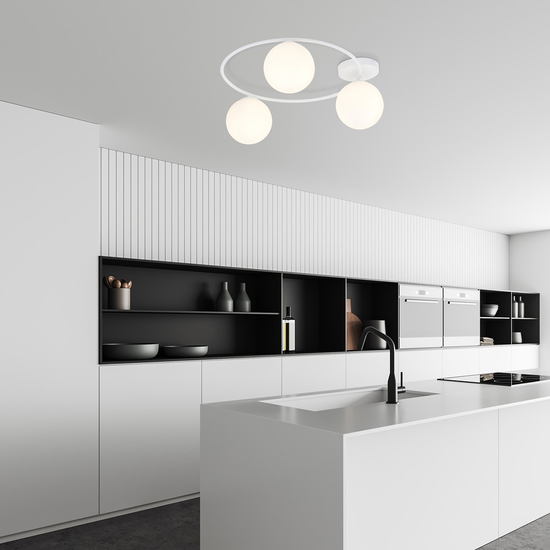 Plafondlamp Tolena Wit Ø14 cm - Afbeelding 2