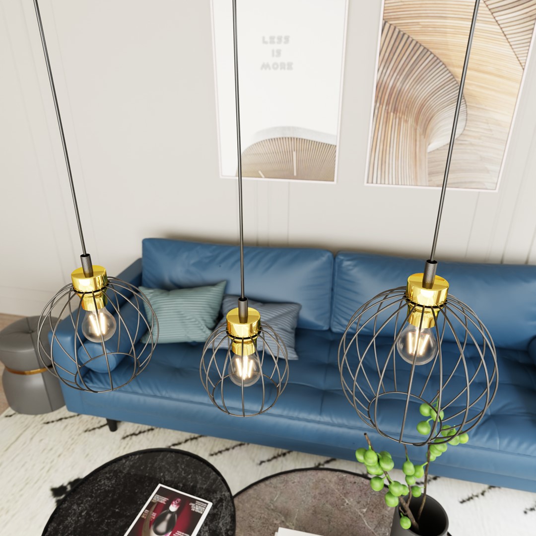 Hanglamp Klondand Zwart Ø24 cm - Afbeelding 3