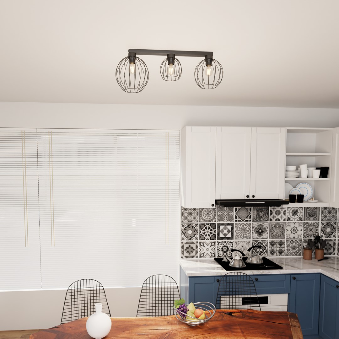 Plafondlamp Fansena Zwart Ø24 cm - Afbeelding 3