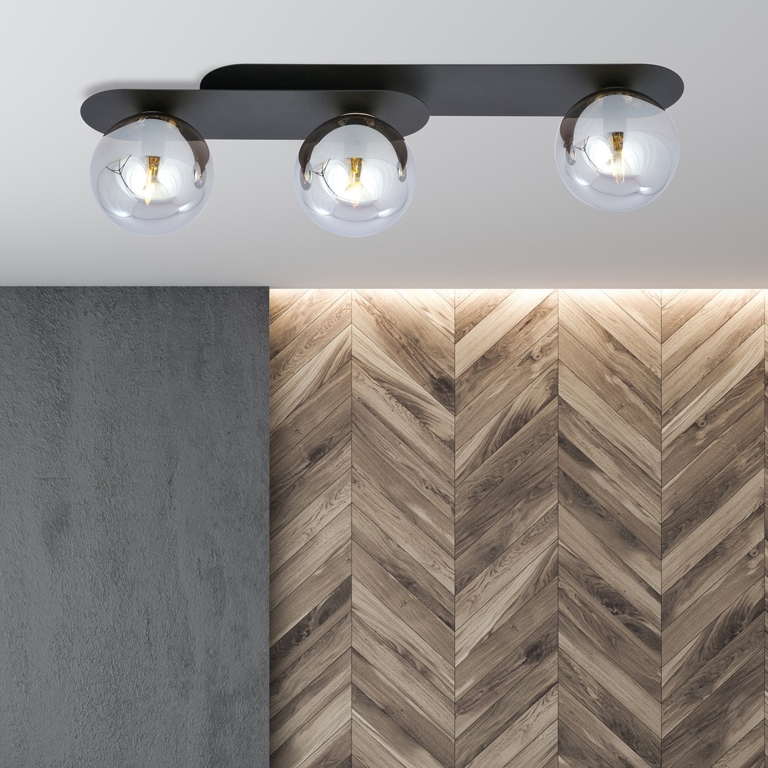 Plafondlamp Dienan Zwart Ø14 cm - Afbeelding 3