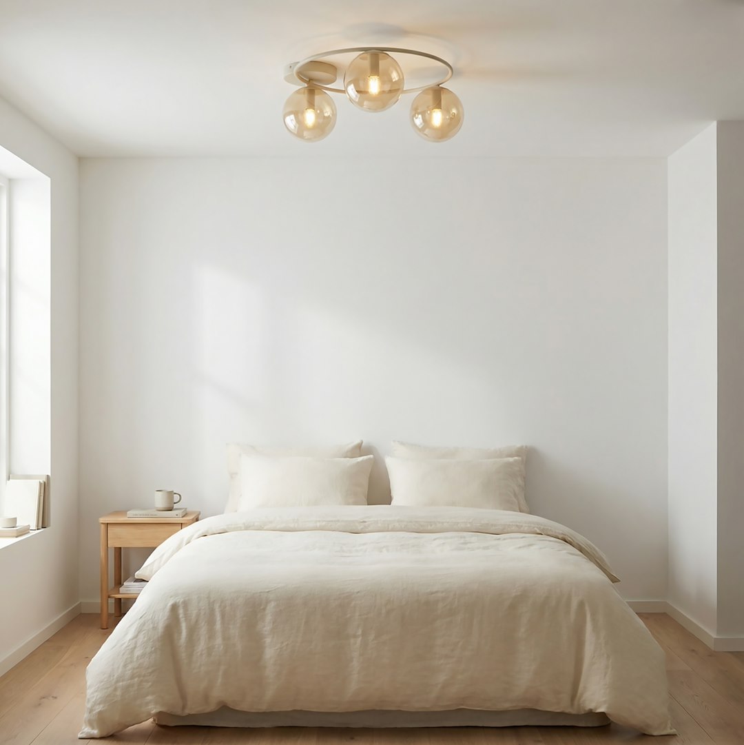 Plafondlamp Traasir Beige Ø14 cm - Afbeelding 3