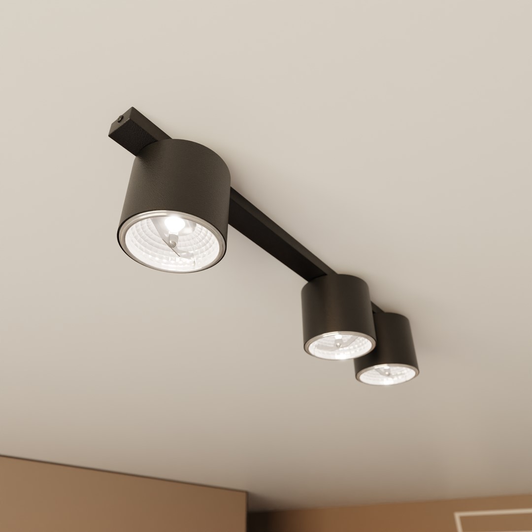 Plafondlamp Korrir Zwart - Afbeelding 3