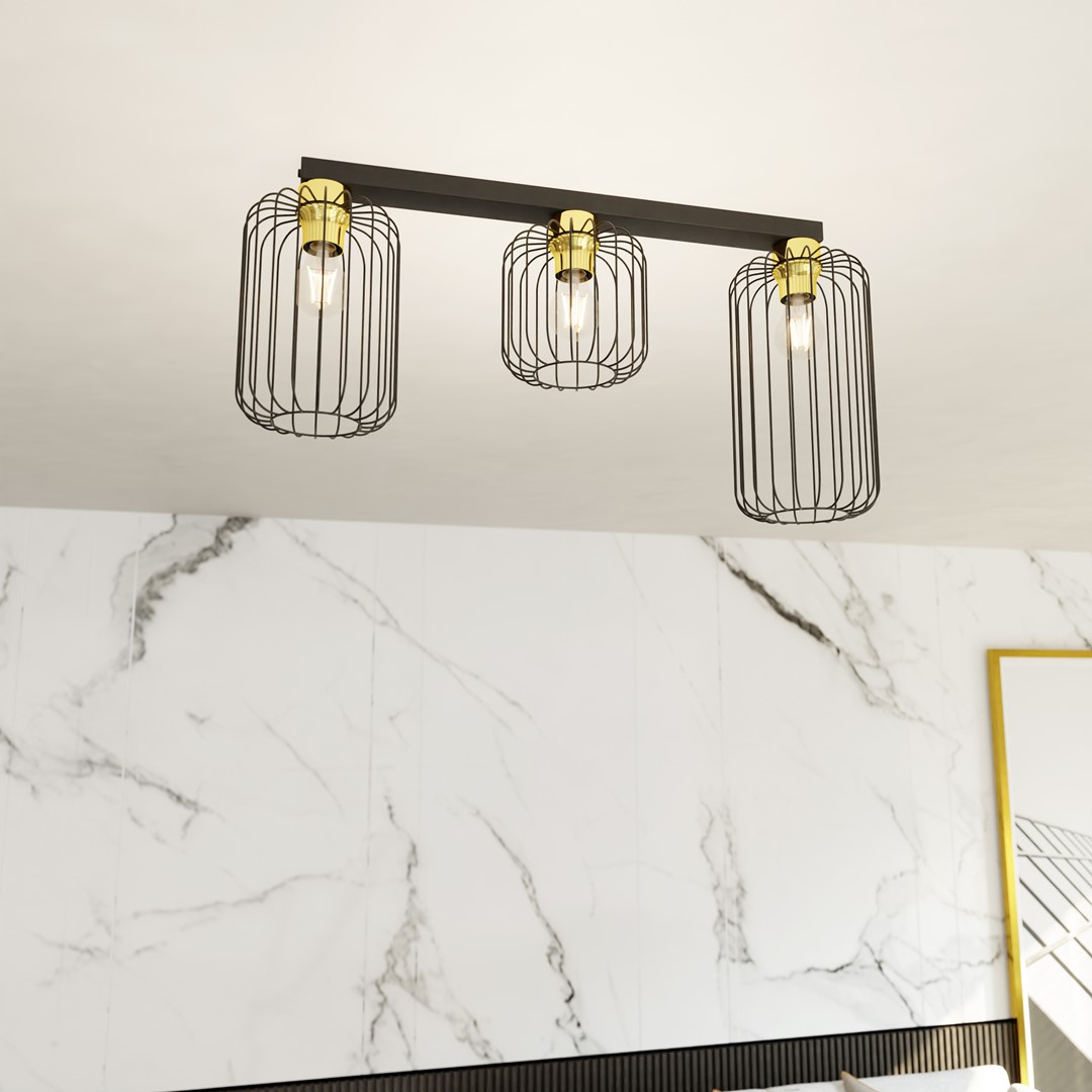 Plafondlamp Sleirdum Zwart Ø16 cm - Afbeelding 3