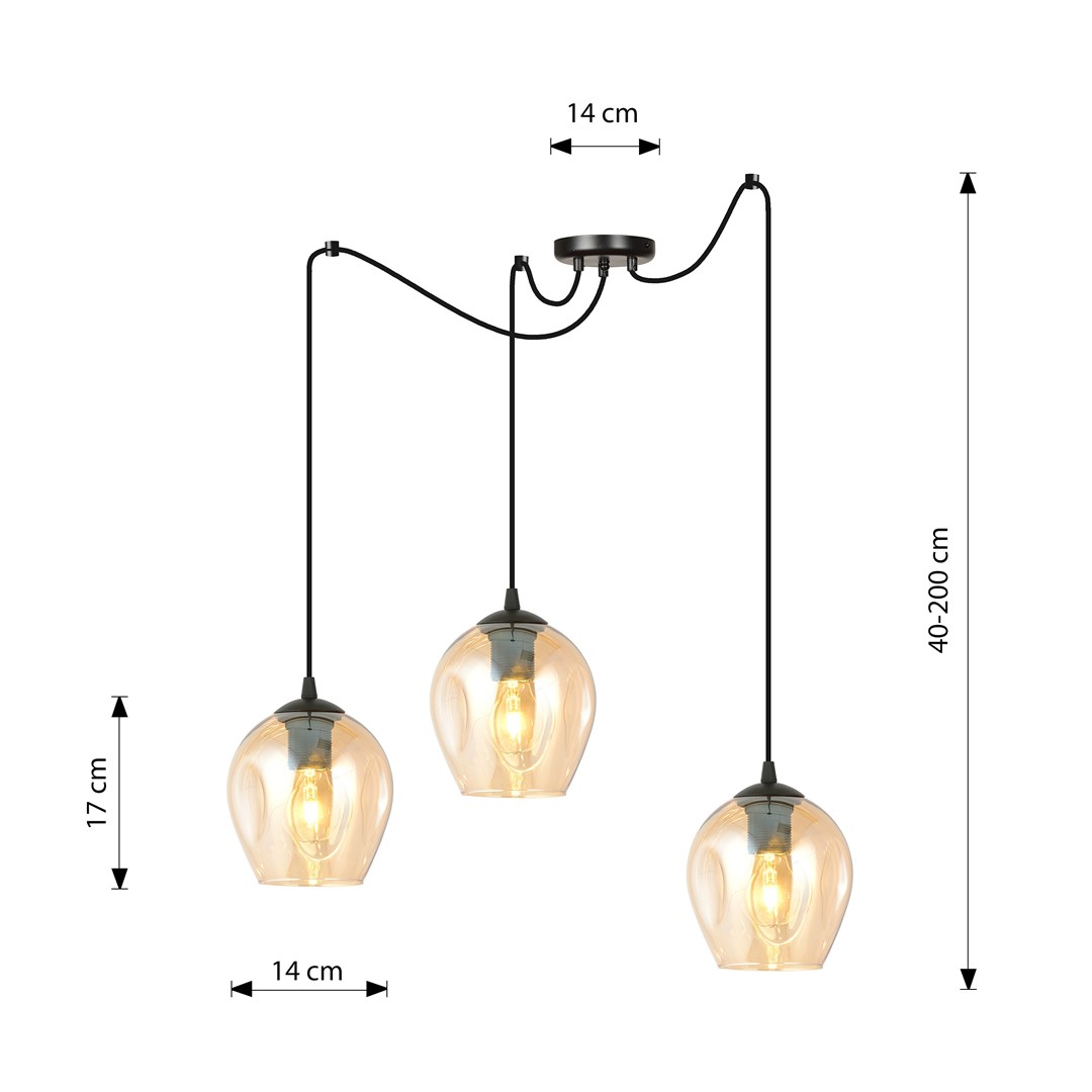 Hanglamp Bieskun Zwart Ø14 cm - Afbeelding 3