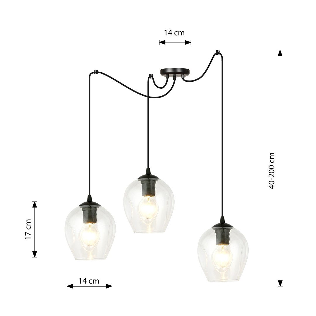 Hanglamp Gienton Zwart Ø14 cm - Afbeelding 3