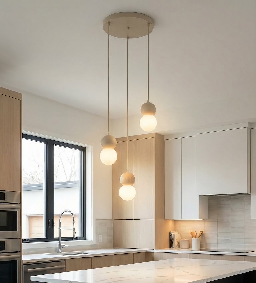 Hanglamp Kamir Beige Ø10 cm - Afbeelding 3