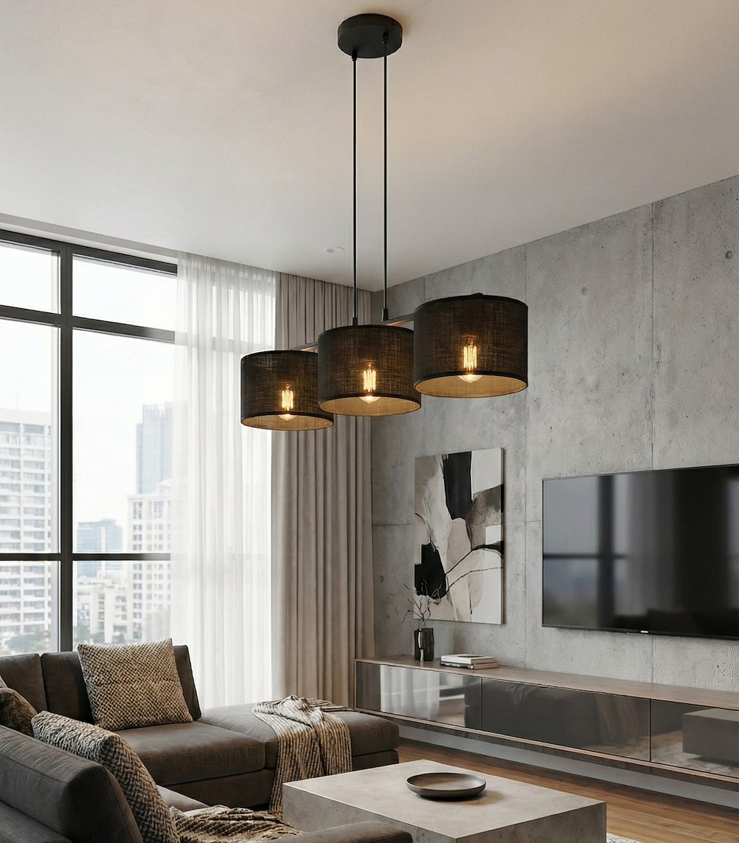 Hanglamp Prator Zwart Ø20 cm - Afbeelding 3