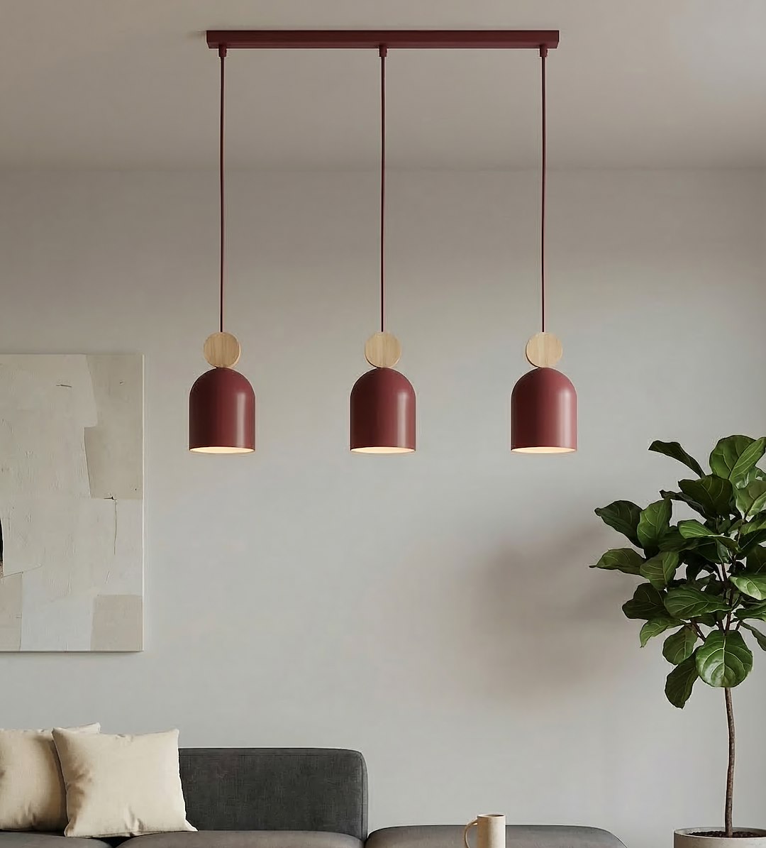 Hanglamp Peenu Bordeaux - Afbeelding 3