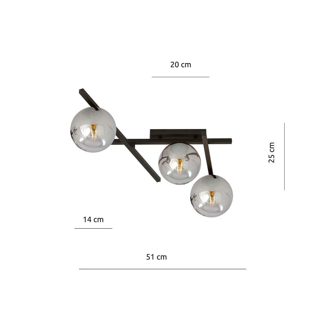 Plafondlamp Preelvu Zwart Ø15 cm - Afbeelding 3