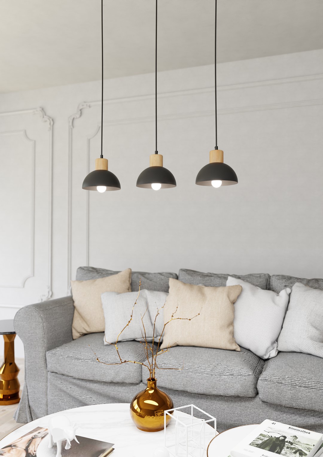 Plafondlamp Goorea Zwart Ø18 cm - Afbeelding 4