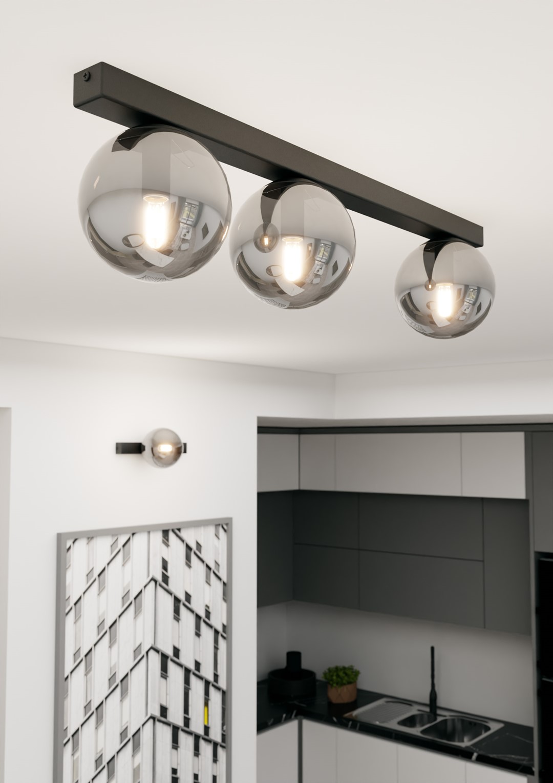 Plafondlamp Juma Zwart Ø14 cm - Afbeelding 4