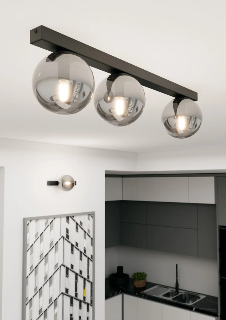 Plafondlamp Juma Ø14 zwart staal - Afbeelding 4