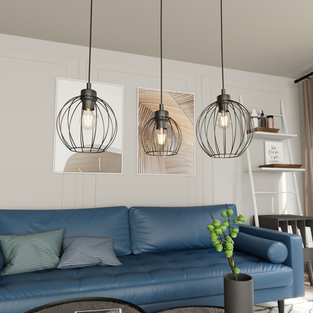 Hanglamp Bodira Zwart Ø24 cm - Afbeelding 4