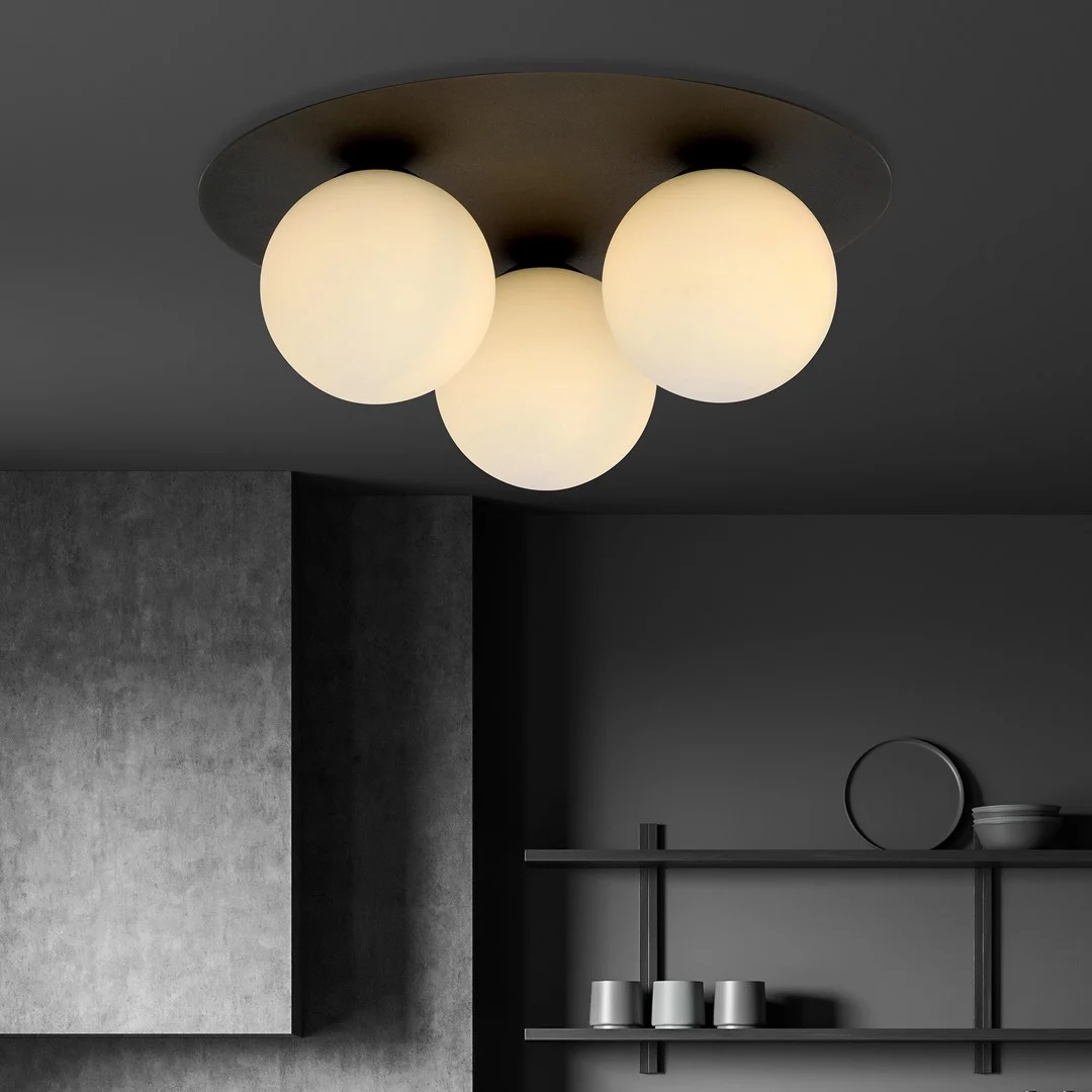 Plafondlamp Slaunena Zwart Ø15 cm - Afbeelding 4