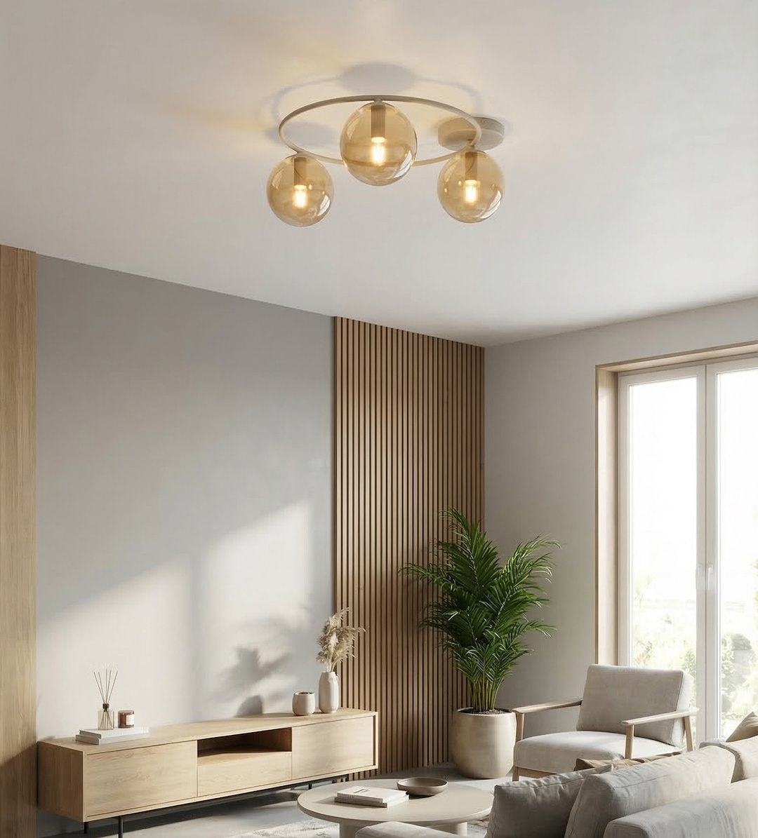 Plafondlamp Traasir Beige Ø14 cm - Afbeelding 4