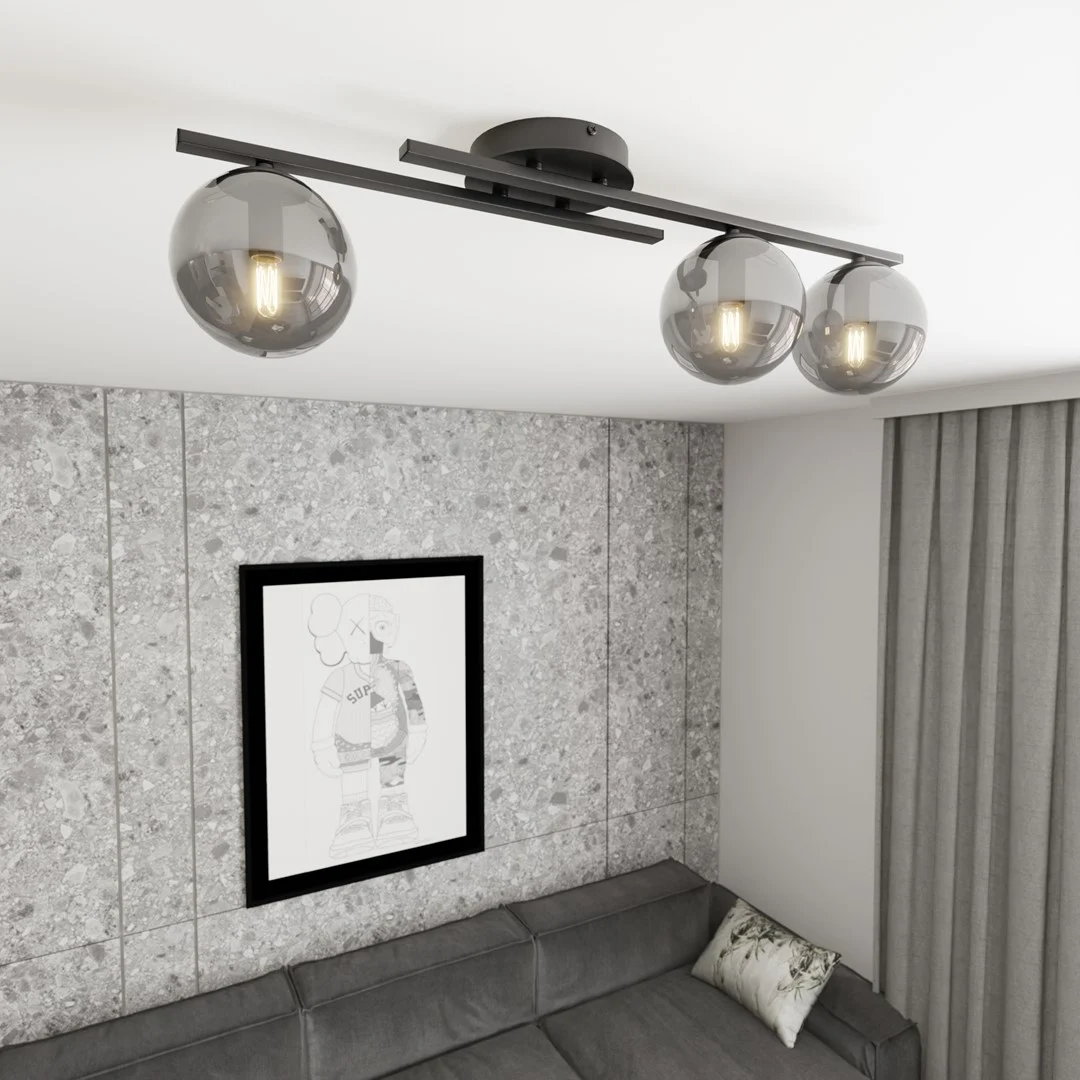 Plafondlamp Cundo Zwart Ø14 cm - Afbeelding 4