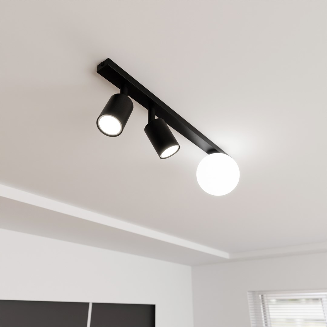 Plafondlamp Lokis Zwart Ø14 cm - Afbeelding 4