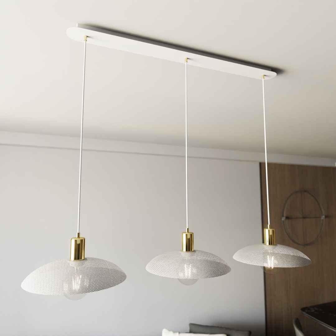 Kroonluchter Broru Wit Ø30 cm - Afbeelding 4