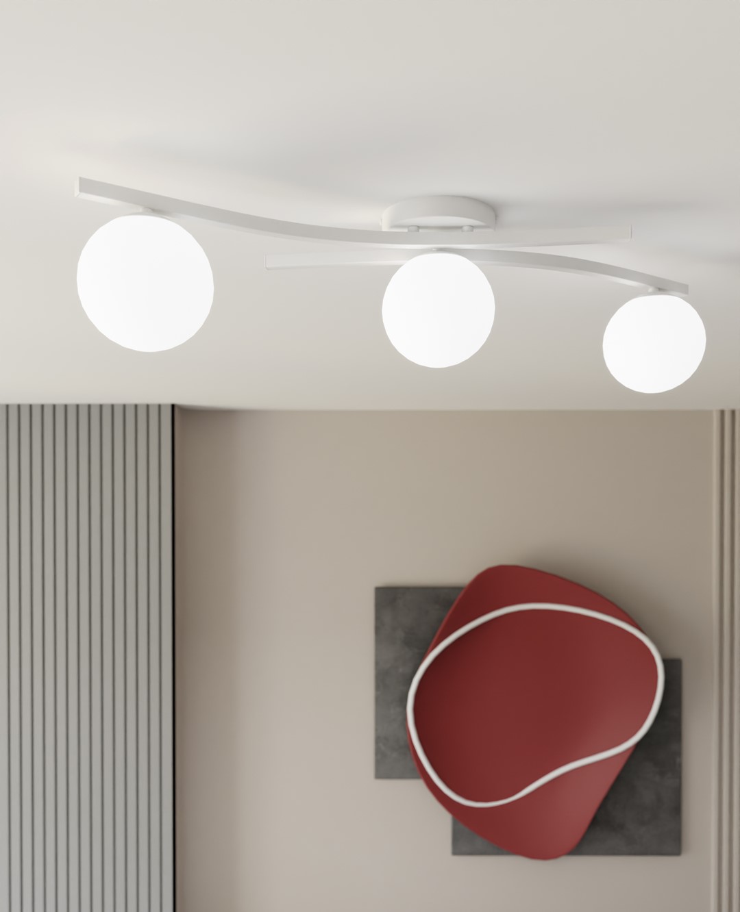 Plafondlamp Vanira Wit Ø15 cm - Afbeelding 4