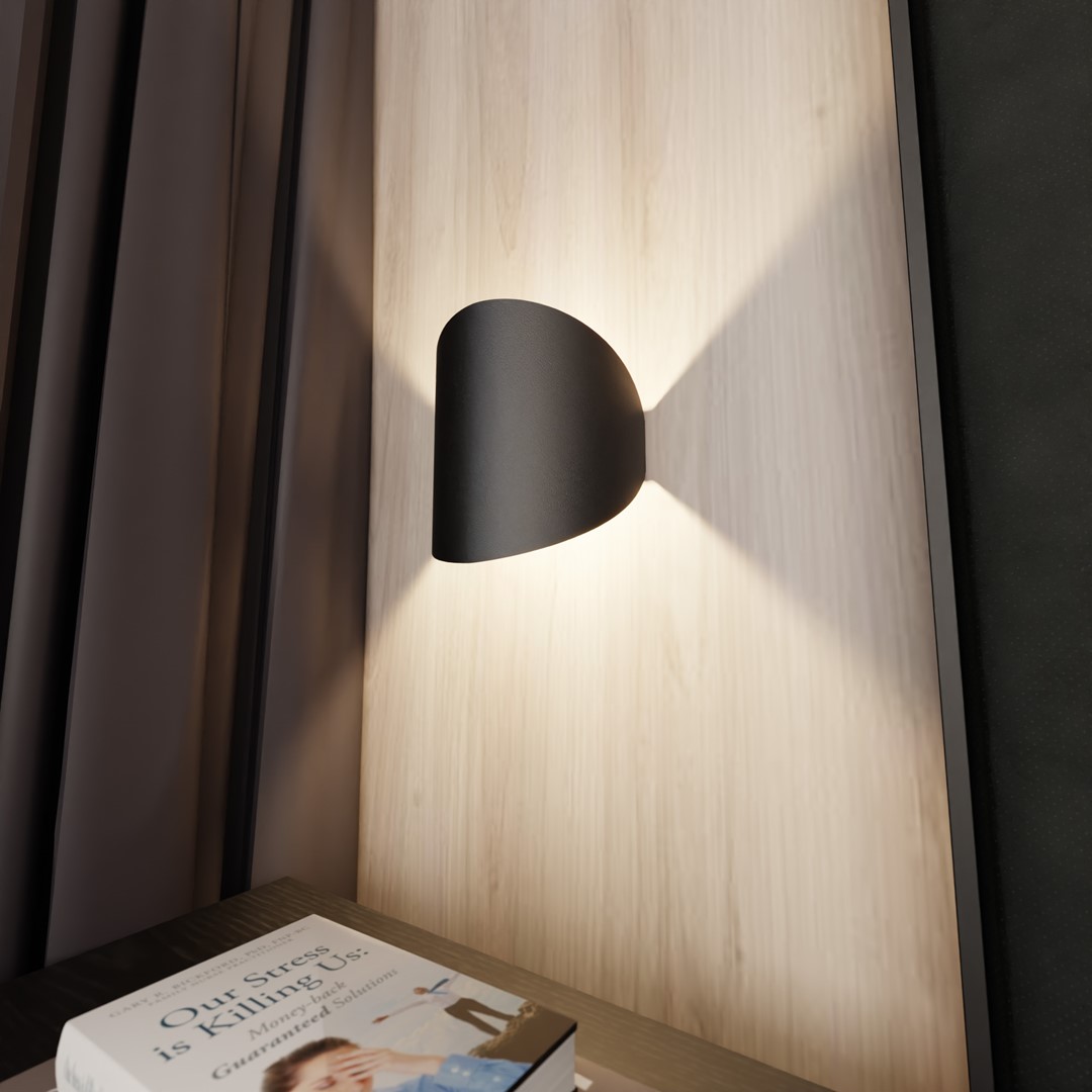 Wandlamp Zonnak Zwart - Afbeelding 4