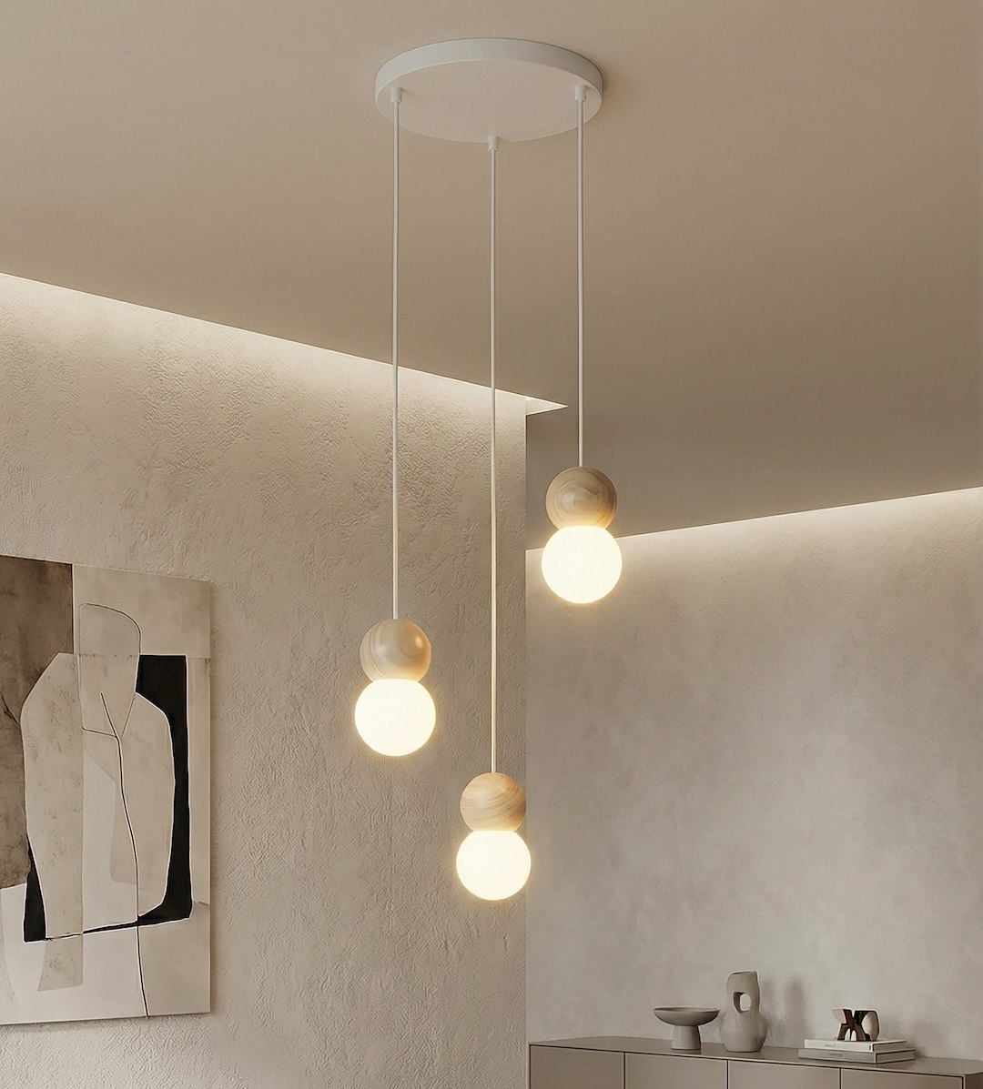 Hanglamp Cummero Wit Ø10 cm - Afbeelding 4