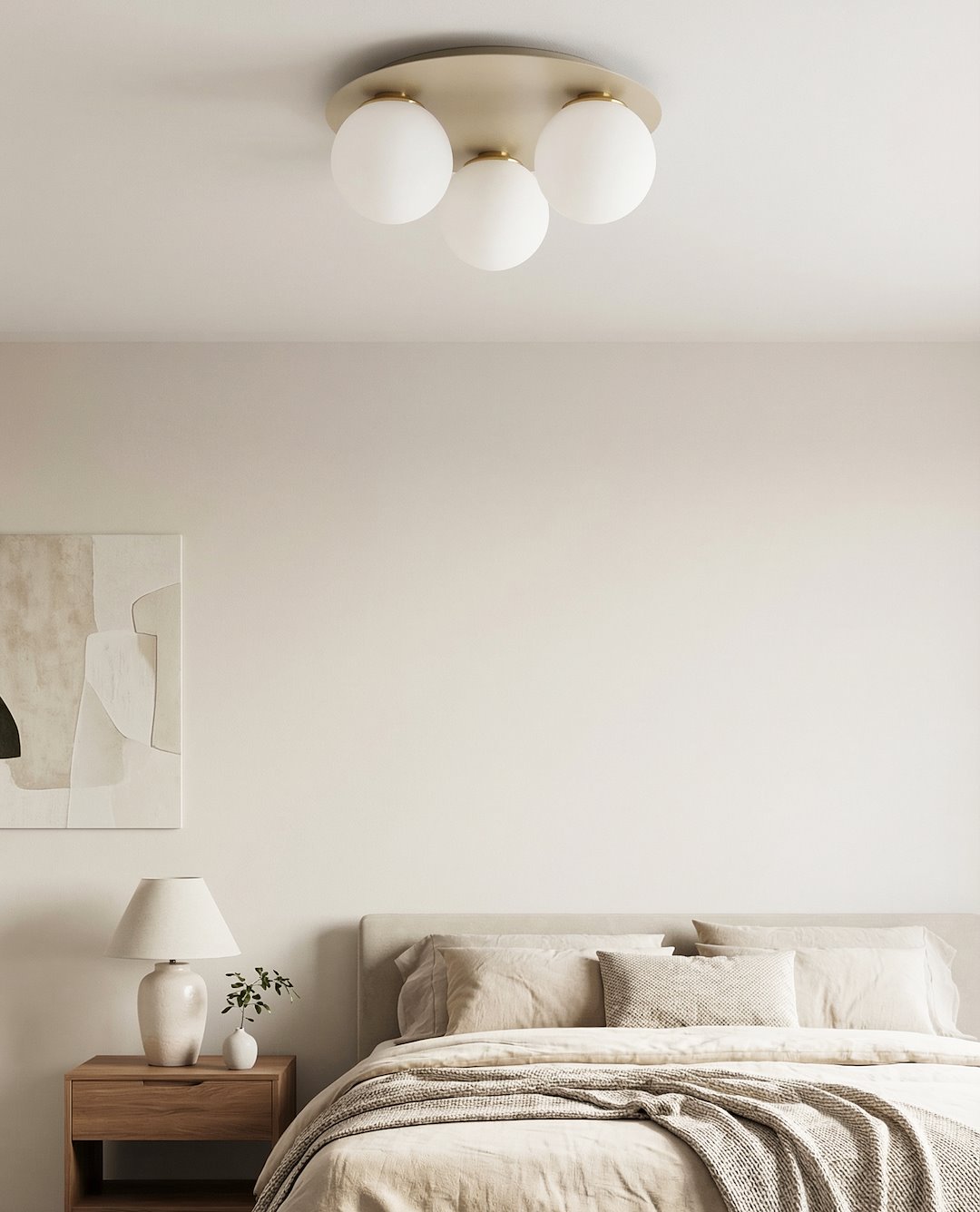 Plafondlamp Dure Beige Ø14 cm - Afbeelding 4