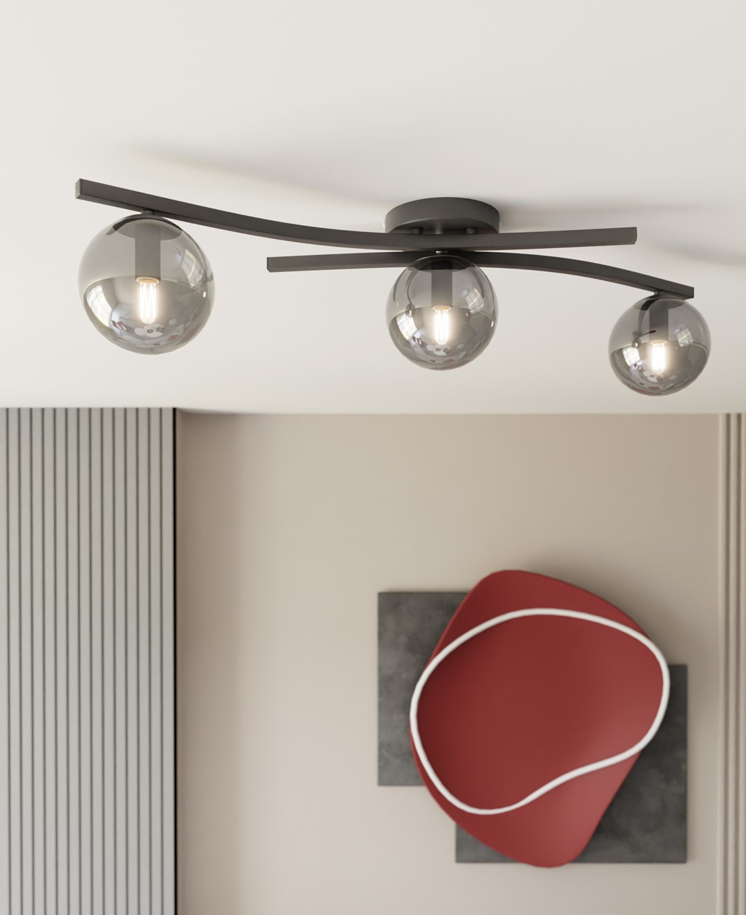 Plafondlamp Vidar Zwart Ø15 cm - Afbeelding 4