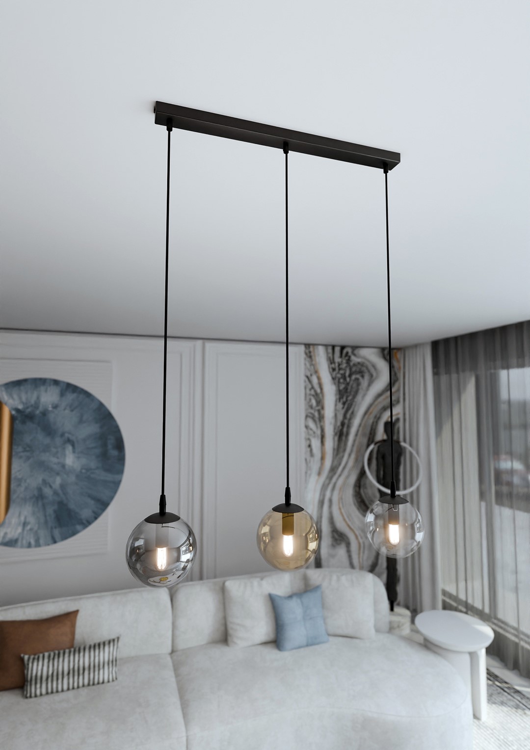 Hanglamp Olbia Zwart Ø14 cm - Afbeelding 4