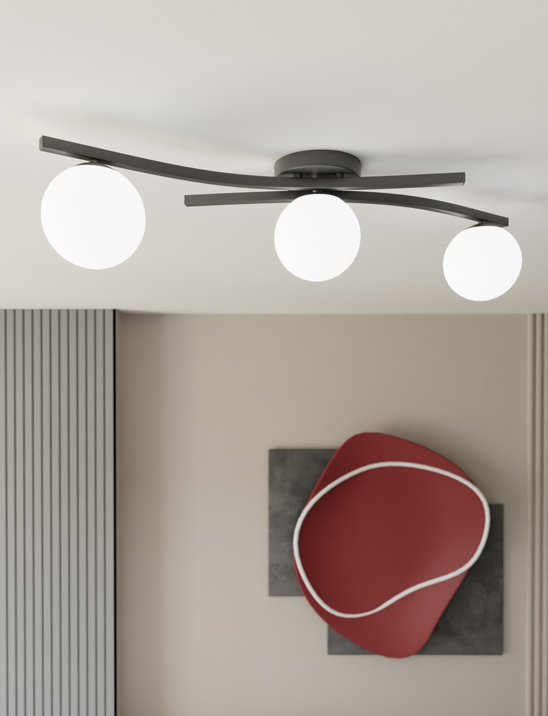 Plafondlamp Deerny Zwart Ø15 cm - Afbeelding 4