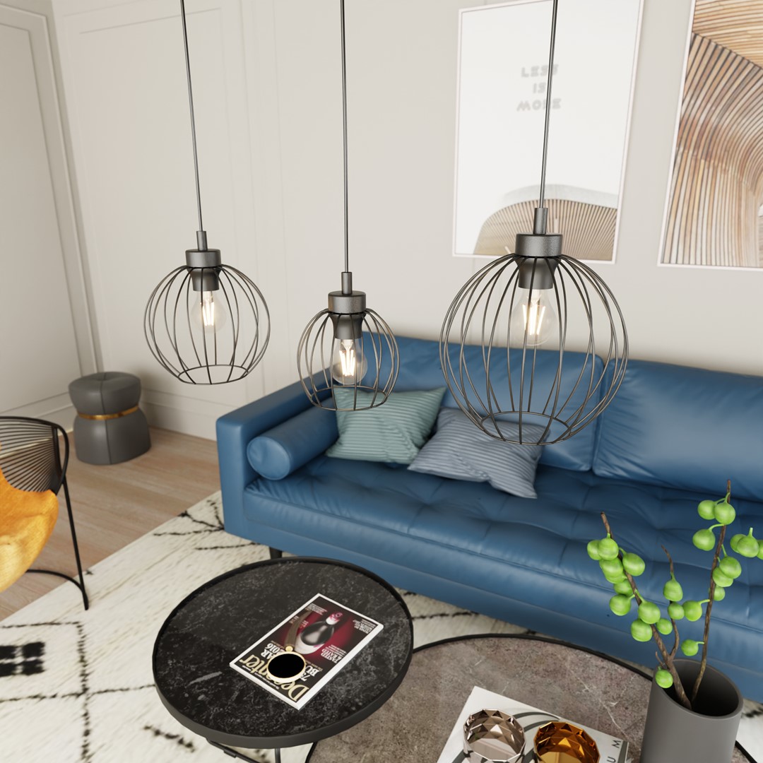Hanglamp Bodira Zwart Ø24 cm - Afbeelding 5
