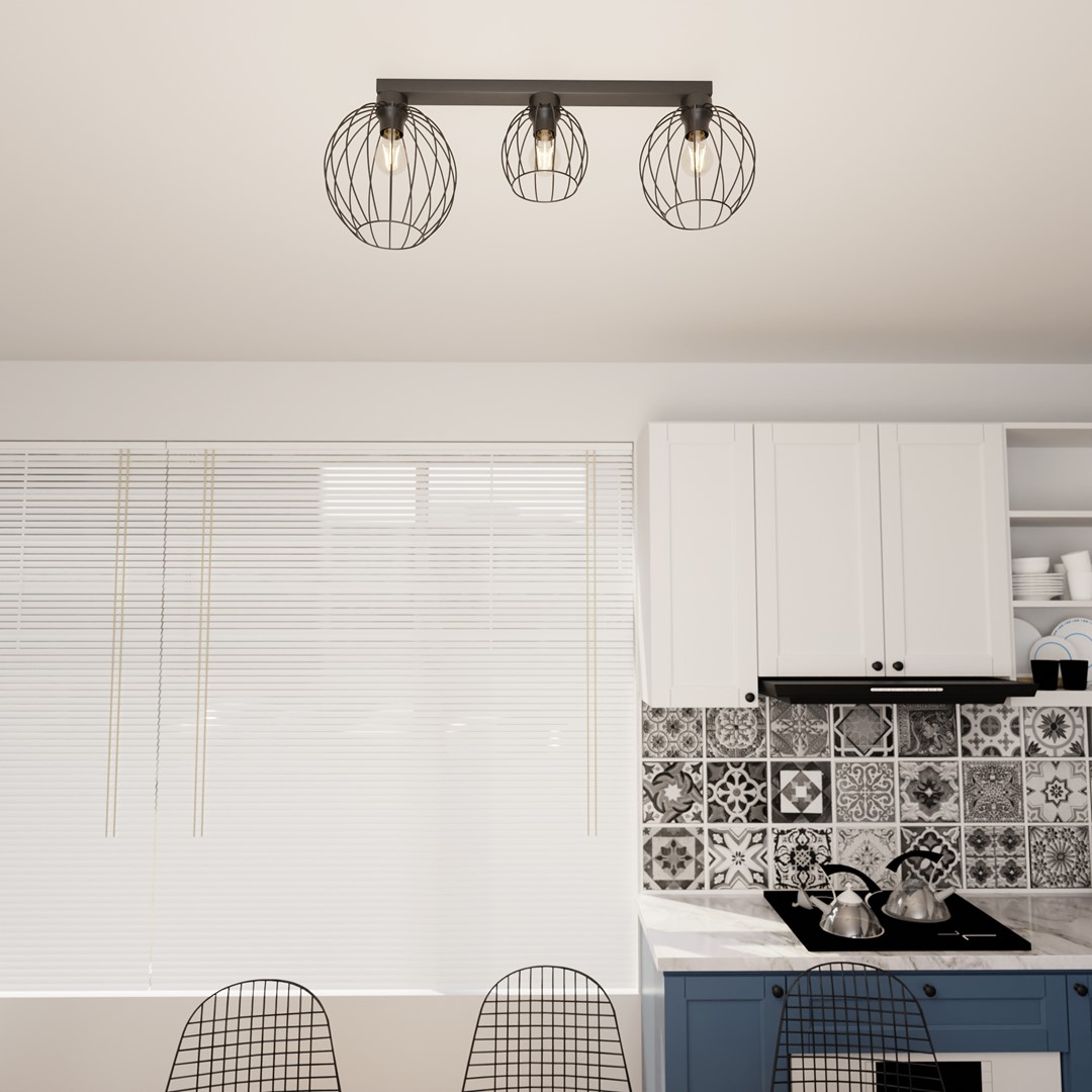 Plafondlamp Fansena Zwart Ø24 cm - Afbeelding 5