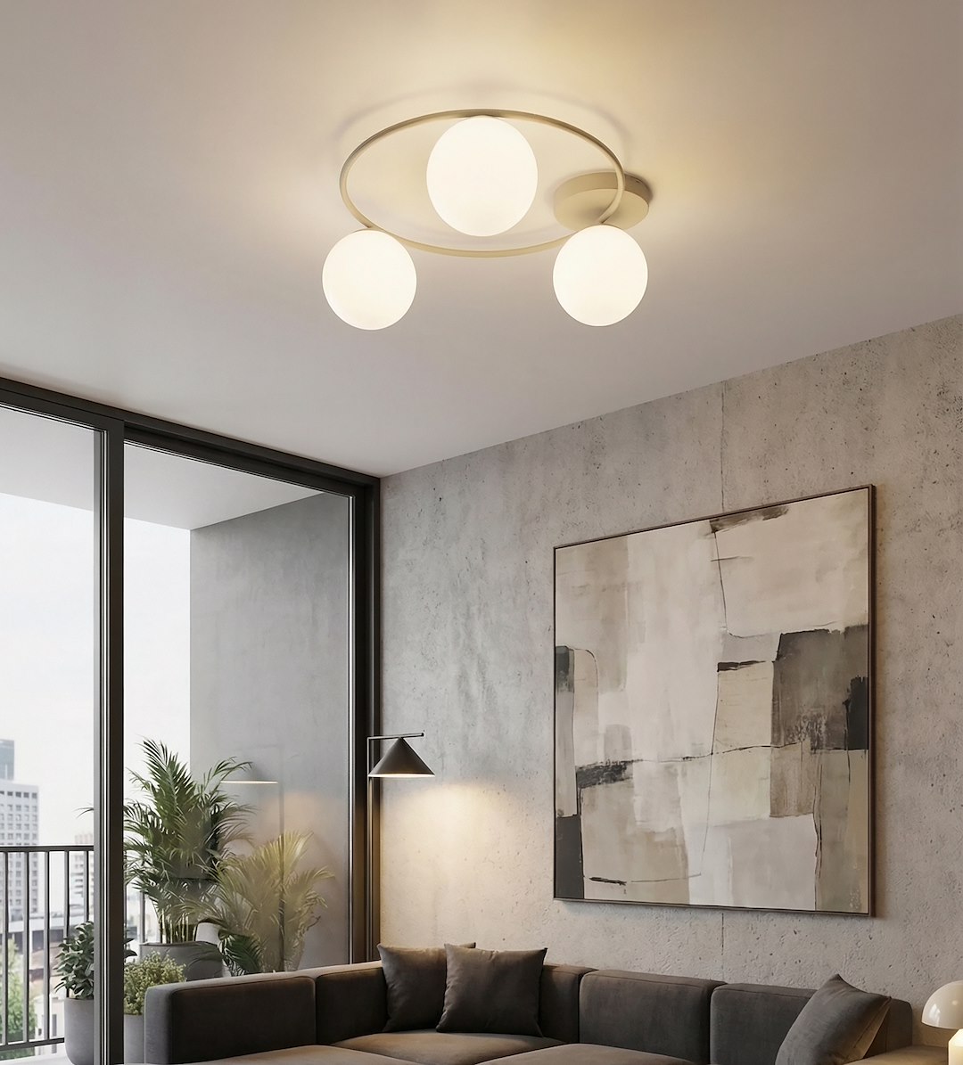 Plafondlamp Lierdoro Beige Ø14 cm - Afbeelding 5