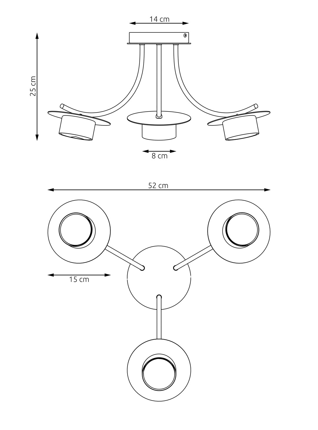 Plafondlamp Leisonte Zwart - Afbeelding 5