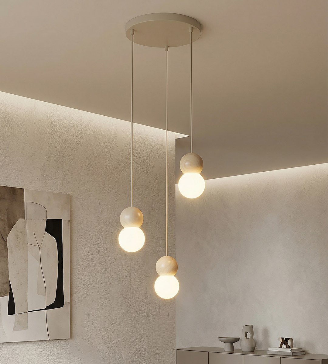 Hanglamp Kamir Beige Ø10 cm - Afbeelding 5