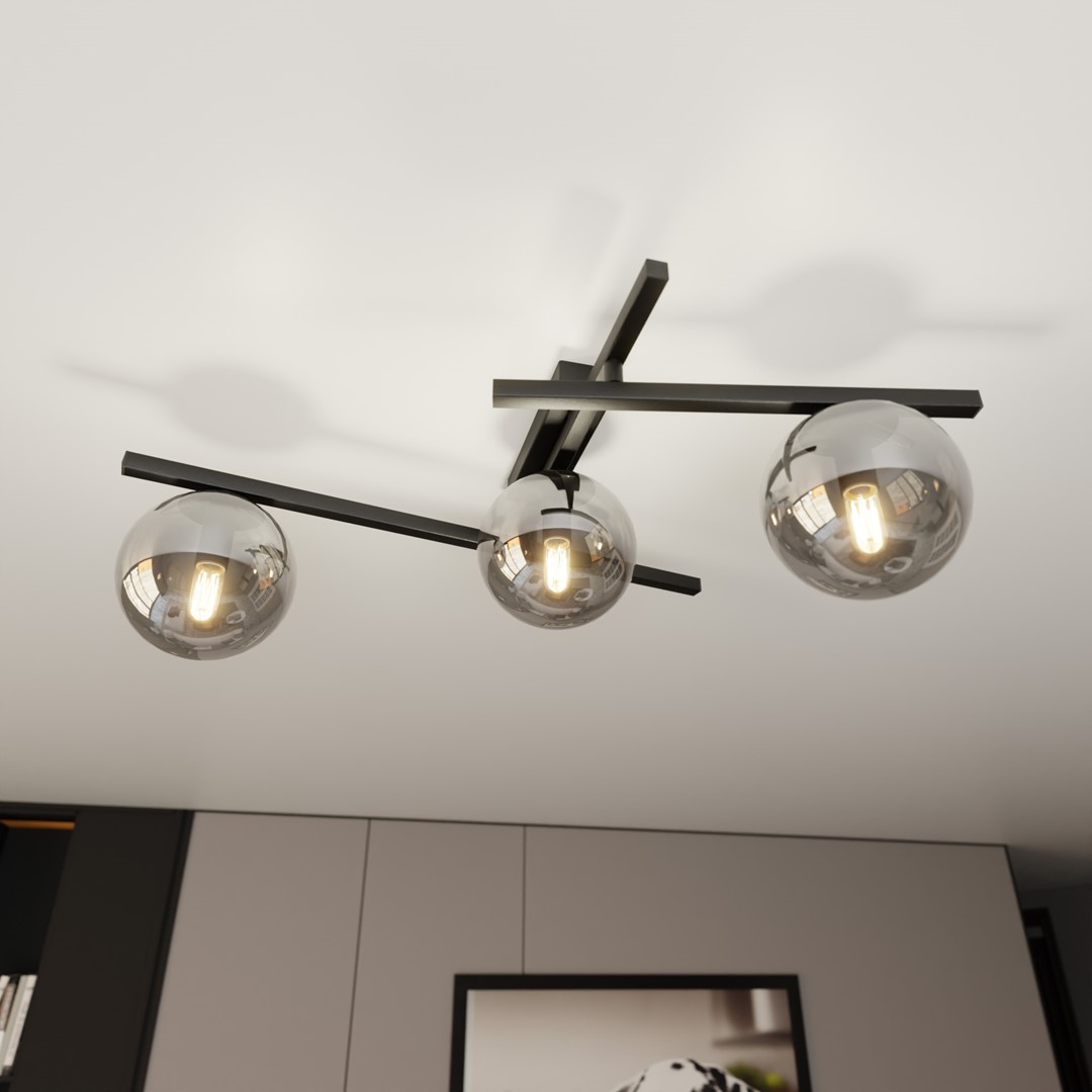 Plafondlamp Preelvu Zwart Ø15 cm - Afbeelding 5